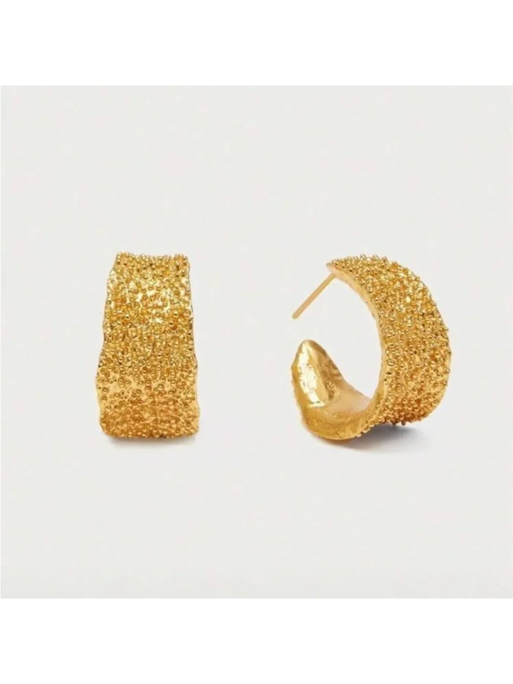 Textured Hoop Earrings Q920